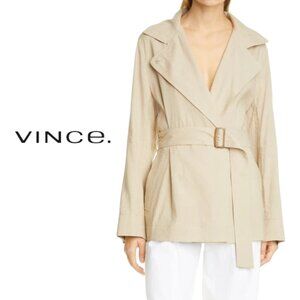 NWT Vince Women's Belted Linen Jacket XL / Beige